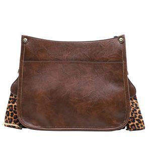 Guitar Straurse Vegan Leather Crossbody Bags With Leopard UwU